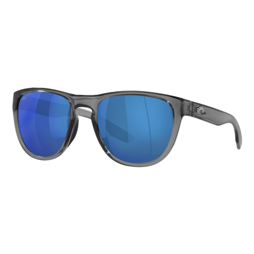 Costa Womens Irie Sunglasses Gray Crystal/Blue Mirror 580P, Size 55 frame image thumbnail