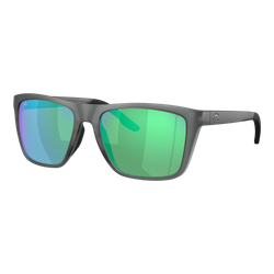 Image of Costa Mainsail XL Sunglasses Matte Gray Smoke/Green Mirror 580G, Size 59 frame