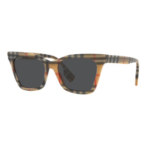 Burberry Womens Elsa Sunglasses Vintage Check/Dark Grey, Size 53 Frame image thumbnail