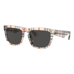 Image of Burberry BE4431U Sunglasses Vintage Check/Dark Grey, Size 56 frame
