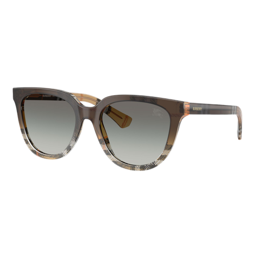 Burberry Womens BE4469 Sunglasses Check Sand/Grey Gradient, Size 53 frame image thumbnail