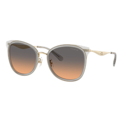 Image of Coach Womens Pillow Tabby Cat Eye Sunglasses, Light Gold-Dove/Smokey Peach Gradient, Size 56 frame