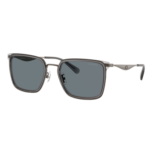Coach Pillow Tabby Metal Square Sunglasses, Gunmetal-Grey/Grey Solid, Size 56 frame image thumbnail