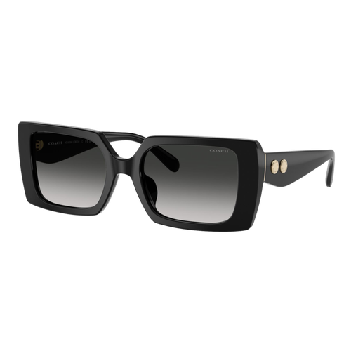 Coach Womens Rogue Oversized Square Sunglasses, Black/Grey Gradient, Size 53 frame image thumbnail