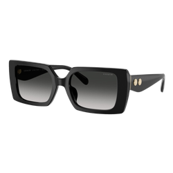 Image of Coach Womens Rogue Oversized Square Sunglasses, Black/Grey Gradient, Size 53 frame