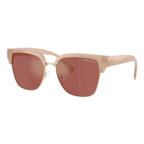 Michael Kors Womens St. Eustatius Sunglasses, Dark Tan/Wine Mirror, Size 56 frame image thumbnail