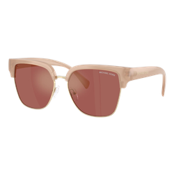 Image of Michael Kors Womens St. Eustatius Sunglasses, Dark Tan/Wine Mirror, Size 56 frame
