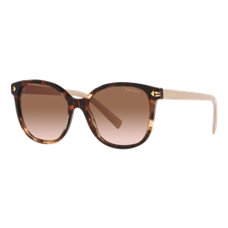 Image of Prada Womens PR 22ZS Sunglasses Caramel Tortoise/Brown Gradient, Size 53 Frame