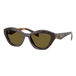 Image of Prada Womens PR A02S Sunglasses Root Tortoise/Dark Brown, Size 52 frame