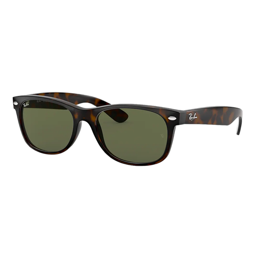Ray-Ban New Wayfarer Sunglasses Dark Tortoise/Crystal Green, Size 55 frame image thumbnail