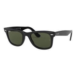 Image of Ray-Ban Original Wayfarer Sunglasses Black/Green Classic G-15, Size 50 frame