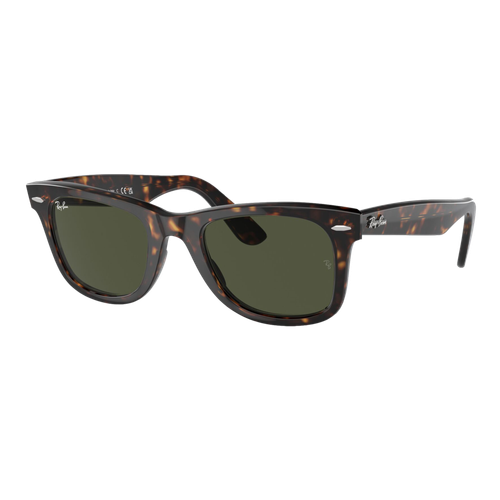 Ray-Ban Original Wayfarer Sunglasses Tortoise/Green Classic G-15, Size 50 frame image thumbnail