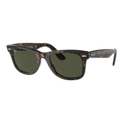 Image of Ray-Ban Original Wayfarer Sunglasses Tortoise/Green Classic G-15, Size 50 frame
