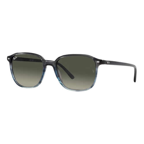 Ray-Ban Leonard Sunglasses Polished Striped Grey & Blue/Grey Gradient, Size 53 Frame image thumbnail