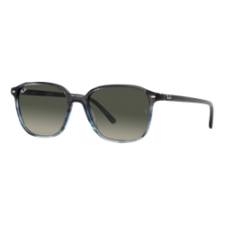 Image of Ray-Ban Leonard Sunglasses Polished Striped Grey & Blue/Grey Gradient, Size 53 Frame