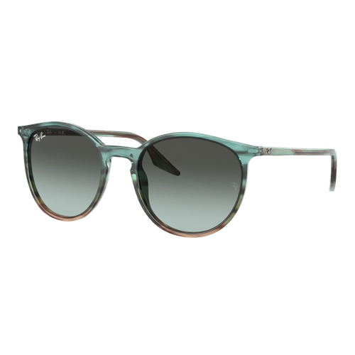 Ray-Ban RB2204 Sunglasses Polished Striped Blue-Green/Blue Vintage Gradient, Size 54 frame image thumbnail