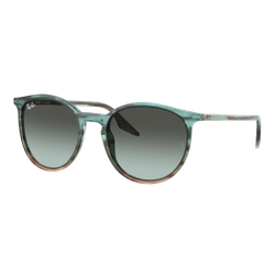 Image of Ray-Ban RB2204 Sunglasses Polished Striped Blue-Green/Blue Vintage Gradient, Size 54 frame
