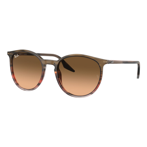 Ray-Ban RB2204 Sunglasses Polished Striped Brown-Red/Pink-Black Gradient, Size 51 frame image thumbnail