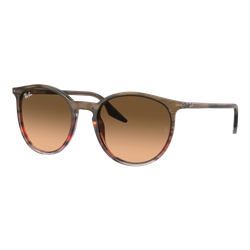 Image of Ray-Ban RB2204 Sunglasses Polished Striped Brown-Red/Pink-Black Gradient, Size 51 frame
