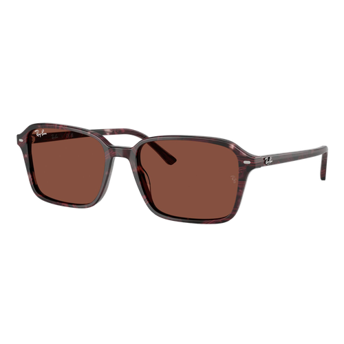Ray-Ban Raimond Sunglasses Polished Transparent Fantasy Violet-Red/Red, Size 56 frame image thumbnail