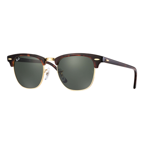 Ray-Ban Clubmaster Classic Sunglasses Tortoise/Green Classic G-15, Size 49 frame image thumbnail
