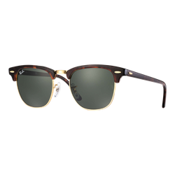 Image of Ray-Ban Clubmaster Classic Sunglasses Tortoise/Green Classic G-15, Size 49 frame