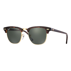 Image of Ray-Ban Clubmaster Classic Sunglasses Tortoise/Green Classic G-15, Size 51 frame