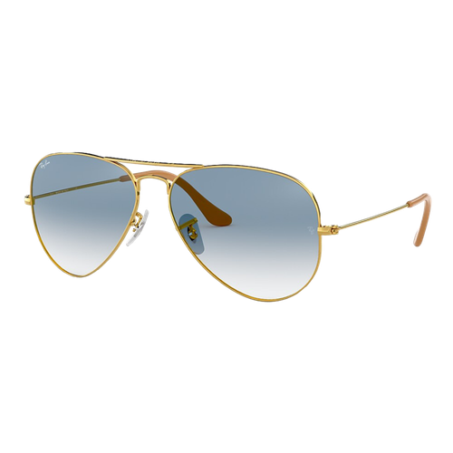 Ray-Ban Aviator Gradient Sunglasses Gold/Light Blue Gradient, Size 58 frame image thumbnail