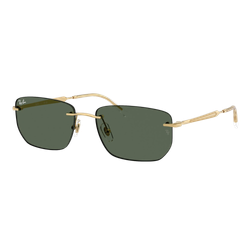 Image of Ray-Ban RB3768 Sunglasses Polished Arista Gold/Dark Green, Size 56 frame