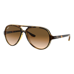 Image of Ray-Ban Cats 5000 Classic Sunglasses Tortoise/Light Brown Gradient, Size 59 frame