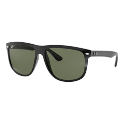 Image of Ray-Ban Polarized Flattop Boyfriend Sunglasses, Black/Polarized Green Classic G-15, Size 60 fram