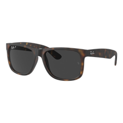 Image of Ray-Ban Polarized Justin Sunglasses Matte Havana/Polarized Dark Grey Classic, Size 54 frame