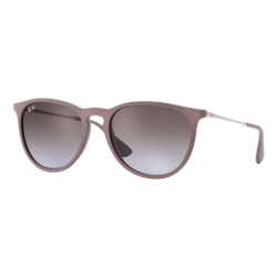 Image of Ray-Ban Womens Erika Classic Sunglasses Brown-Silver/Brown-Violet Gradient, Size 54 frame