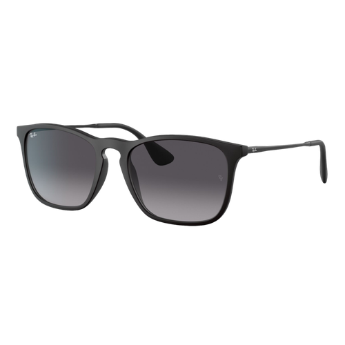 Ray-Ban Chris Gradient Sunglasses Matte Rubber Black/Grey Gradient, Size 54 frame image thumbnail