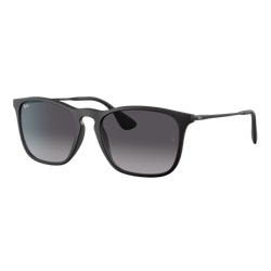 Image of Ray-Ban Chris Gradient Sunglasses Matte Rubber Black/Grey Gradient, Size 54 frame