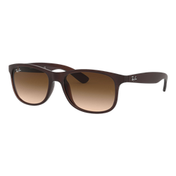 Image of Ray-Ban Andy Sunglasses Brown/Brown Gradient, Size 55 frame