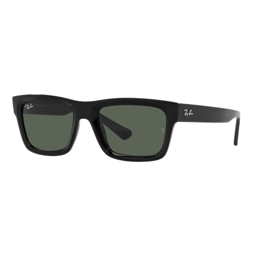 Ray-Ban Warren Bio-Based Sunglasses Black/Dark Green Classic, Size 57 Frame image thumbnail