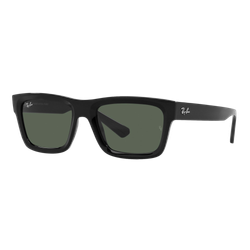 Image of Ray-Ban Warren Bio-Based Sunglasses Black/Dark Green Classic, Size 57 Frame