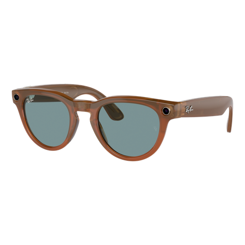 Ray-Ban Meta Headliner Smart Glasses Shiny Caramel/Blue, Size 50 frame image thumbnail