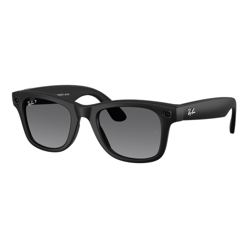 Ray-Ban Polarized Meta Wayfarer AI Glasses, Matte Black/Polarized Graphite Gradient, Size 50 frame image thumbnail