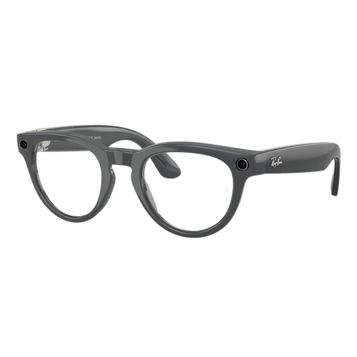 Ray-Ban Meta Headliner Transitions AI Glasses, Shiny Asteroid Grey/Emerald Transitions, Size 50 frame image thumbnail