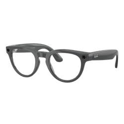Image of Ray-Ban Meta Headliner Transitions AI Glasses, Shiny Asteroid Grey/Emerald Transitions, Size 50 frame