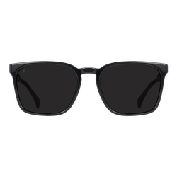 Image of RAEN Pierce Square Sunglasses Recycled Black/Dark Smoke, Size 55 frame