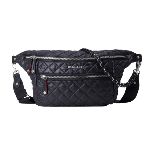 MZ Wallace Crosby Crossbody Sling Bag Black Rec image thumbnail