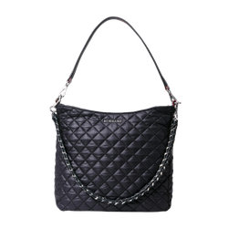 Image of MZ Wallace Crosby Hobo Shoulder Bag Black Rec
