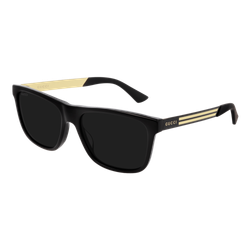 Image of Gucci Polarized GG0687S Sunglasses Black/Polarized Grey, Size 57 frame