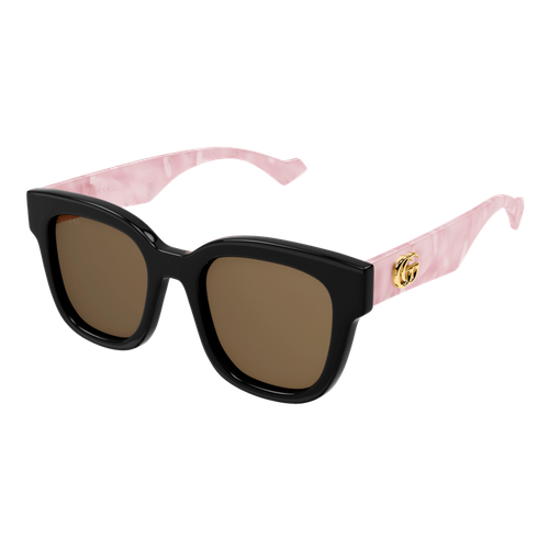 Gucci Womens GG0998S Sunglasses Black-Pink/Brown, Size 52 frame image thumbnail