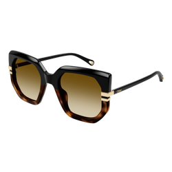 Image of Chloe CH0240S Sunglasses Black/Brown Gradient, Size 53 frame