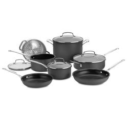 Image of Cuisinart Chef's Classic Nonstick Hard Anodized 11-Piece Set, Black