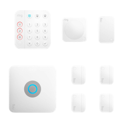Image of Ring Alarm Pro 8-Piece Security Kit Includes: Alarm Pro Base Station, Keypad, Contact Sensors (x4), Motion Detector, Range Extender